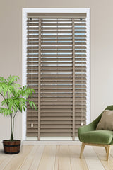 Kumaş Jaluzi Perde İpli Açık Vizon