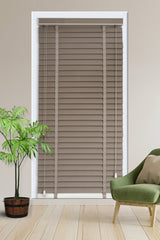 Kumaş Jaluzi Perde İpli Açık Vizon