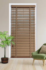 Kumaş Jaluzi Perde İpli Açık Kahverengi