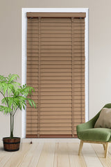 Kumaş Jaluzi Perde İpli Açık Kahverengi