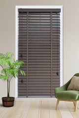 Kumaş Jaluzi Perde İpli Koyu Gri